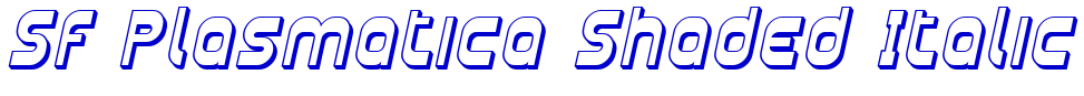 SF Plasmatica Shaded Italic الخط